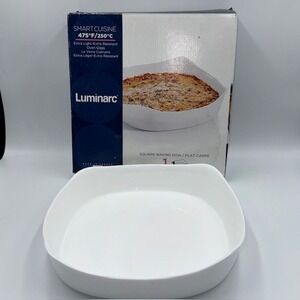 Luminarc Smart Cuisine White Square Oven Glass Baking Dish 10 x 10 2 1 Qt